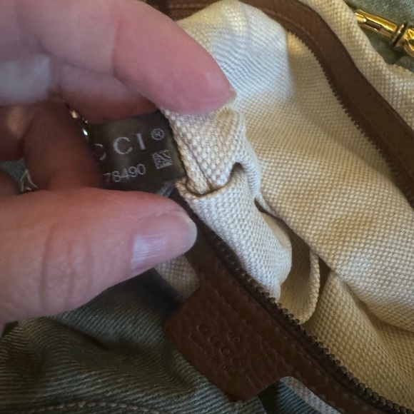 Authentic Gucci Soho Chain GG Denim Shoulder Bag - Picture 8 of 11